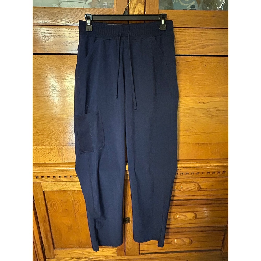 Scrubstar Nurse Med Indigo Blue Cargo Athleisure Utility Scrub Pants Drawstring